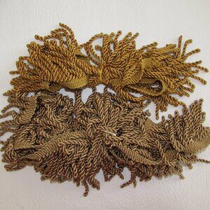 Gold Bronze Shiny Bullion Fringe Trim - 3.2 metres